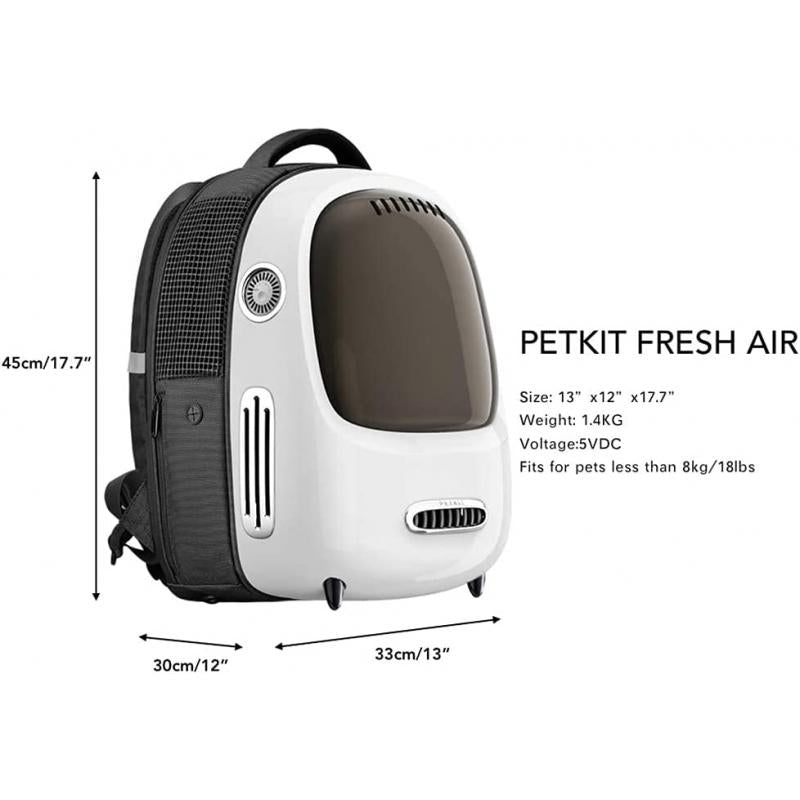 PETKIT BREEZY DOME "GENERATION 2" PET BACKPACK CARRIER FOR CATS AND PUPPIES - WHITE - NEW!