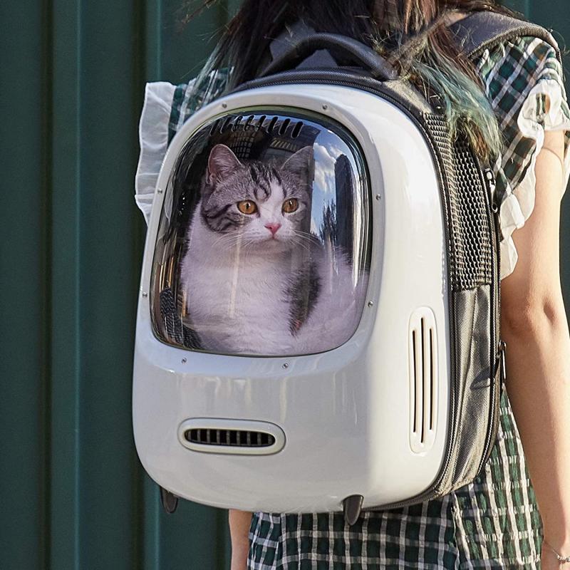 PETKIT BREEZY DOME "GENERATION 2" PET BACKPACK CARRIER FOR CATS AND PUPPIES - WHITE - NEW! - 0