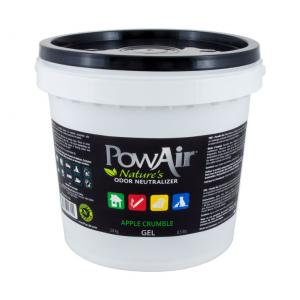 PowAir Gel - Natural Odour Eliminator for Air Borne Smell for Home with Pets or near Cat Litter Box - Apple Crumble (400g)