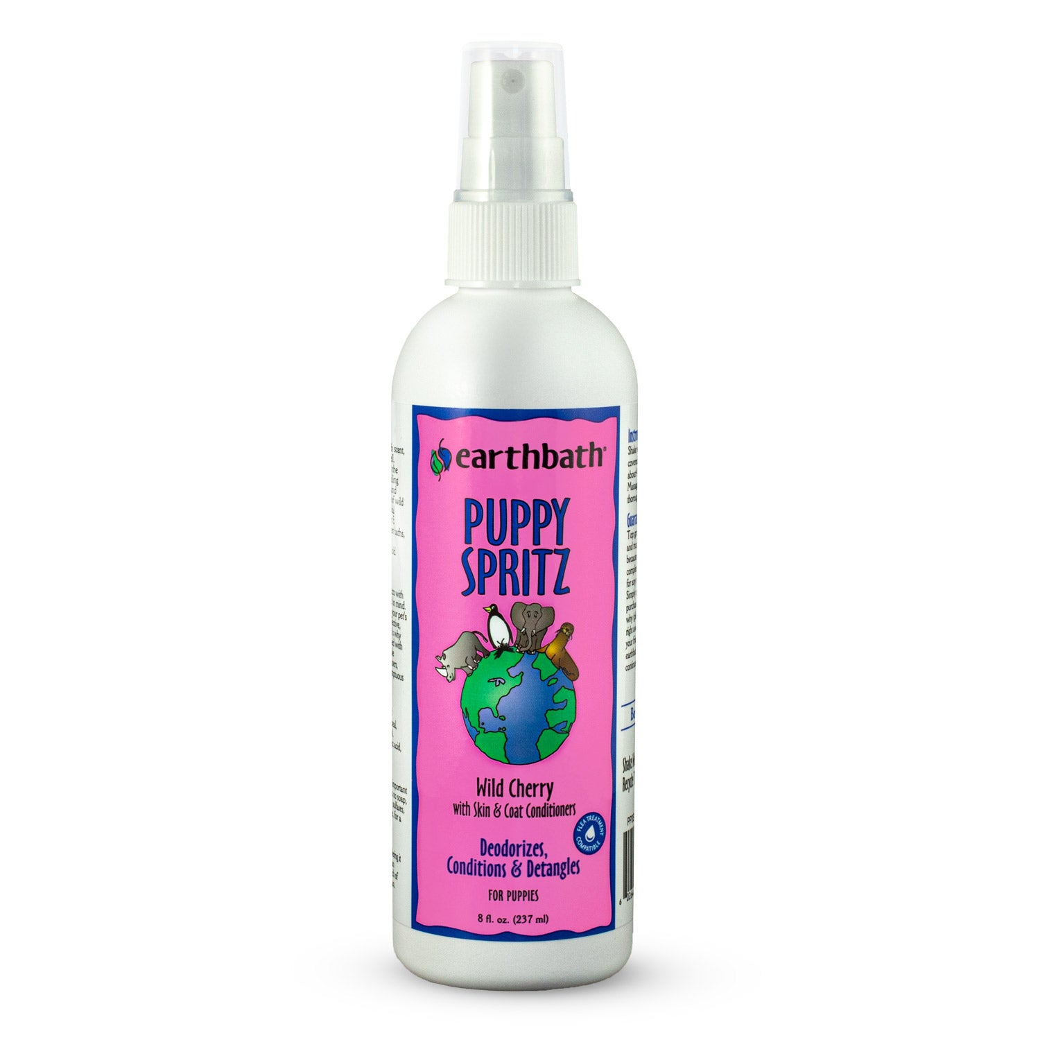 earthbath® Puppy Spritz, Wild Cherry with Skin & Coat Conditioners, Made in USA, 8 oz pump spray