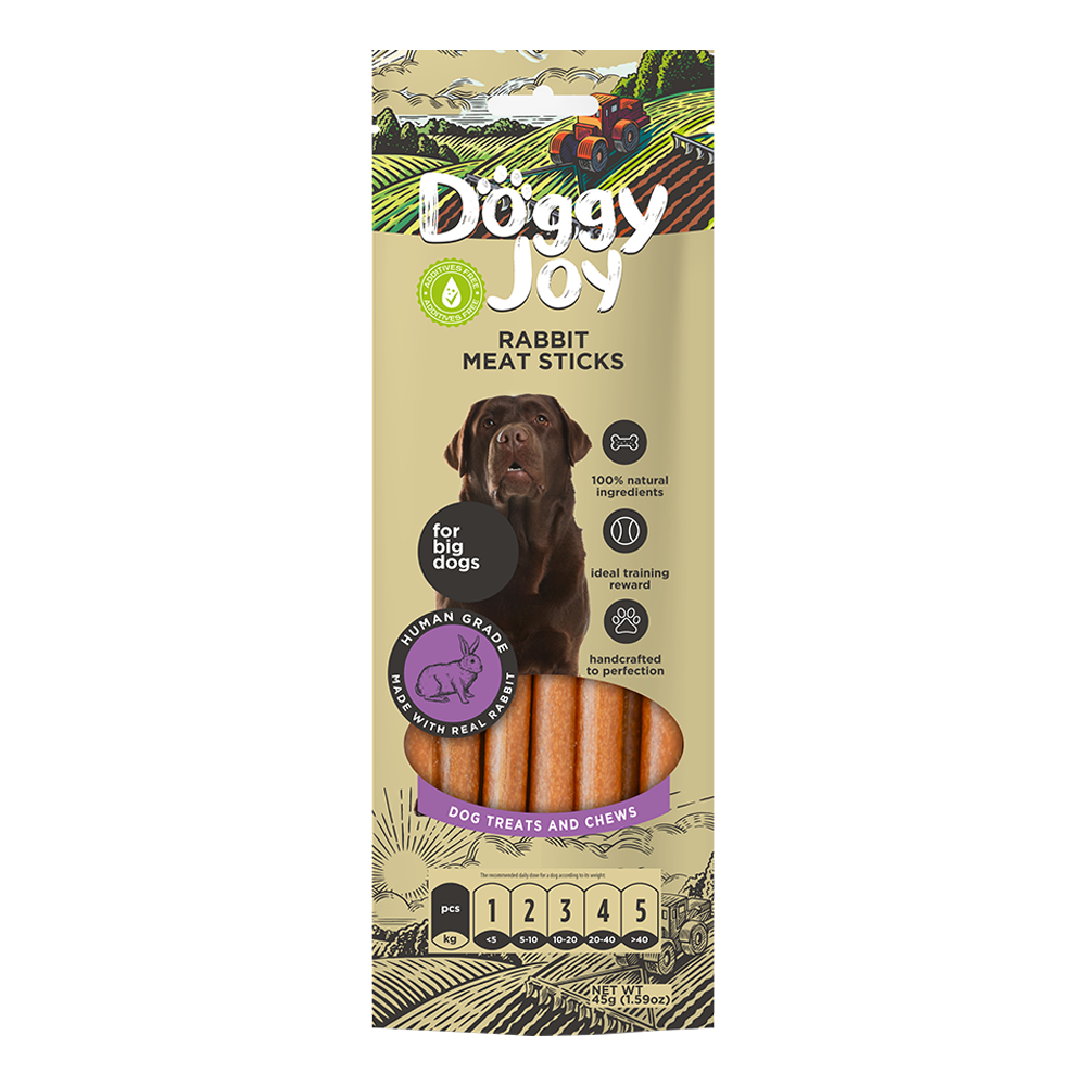 Doggy Joy Meat Sticks Dog Treats 45g