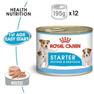 Royal Canin Starter Mousse (WET FOOD - Cans) 12 x 195g