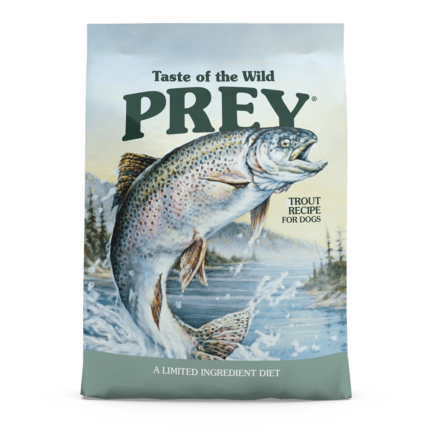 dogs PREY Trout Limited Ingredient Formula For