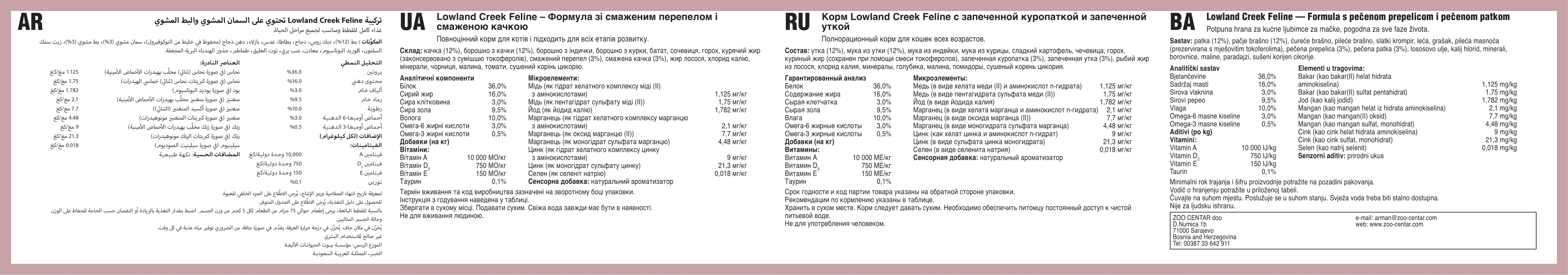 Lowland Creek Feline Recipe