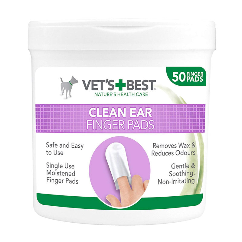 Vet Best Clean Ear Finger Pads (50 Pads)