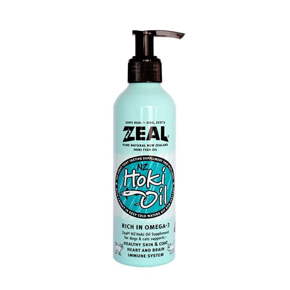 Zeal Natural Hoki Fish Oil Supplement for Cats & Dogs (225ml)