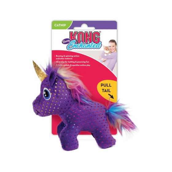 Kong Enchanted Buzzy Unicorn Cat Toy - 0