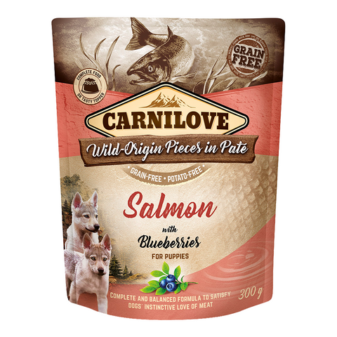 Carnilove Salmon with Blueberries for Puppies (Wet Food Pouches)x300g
