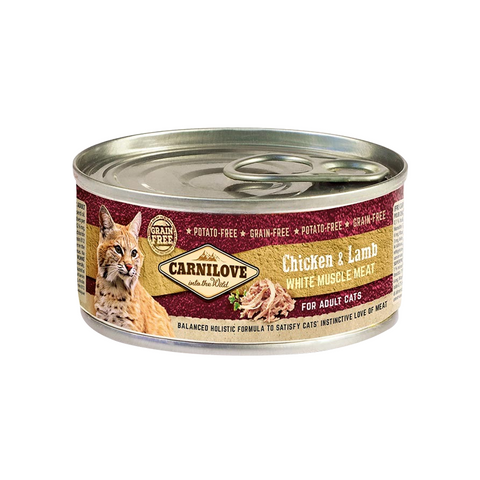 Carnilove Chicken & Lamb for Adult Cats (Wet Food Cans)x100g