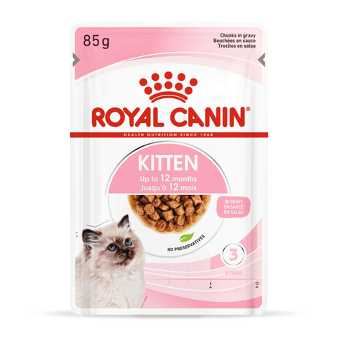 Royal Canin  Kitten Gravy (Wet Food - Pouches) 12 x 85 g