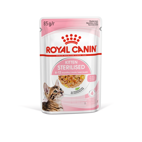 Royal Canin Kitten Sterilised Jelly (Wet Food - Pouches) 12 x 85 g