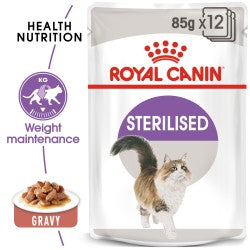Royal Canin Sterilised Gravy (Wet Food - Pouches) 12 x 85 g