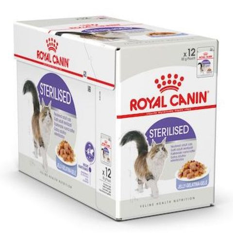 Royal Canin Sterilised Jelly (Wet Food - Pouches) 12 x 85 g