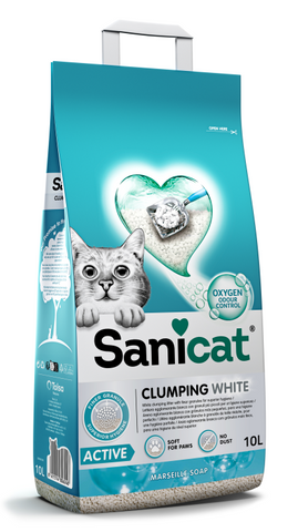 SANICAT CLUMPING WHITE ACTIVE 10L