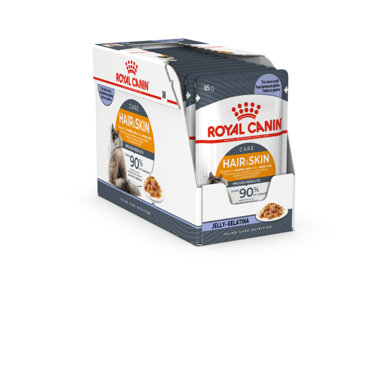 Royal Canin Hair & Skin Jelly (INTENSE BEAUTY) (WET FOOD - Pouches) 12x85g