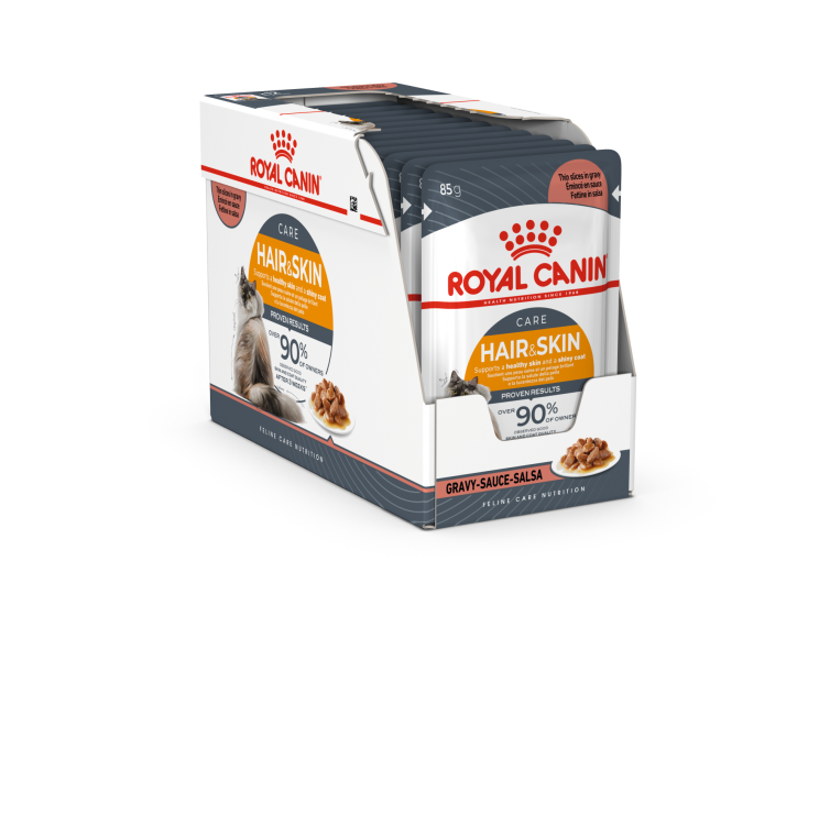 Royal Canin Hair & Skin Gravy (INTENSE BEAUTY) (WET FOOD - Pouches) 12x85g