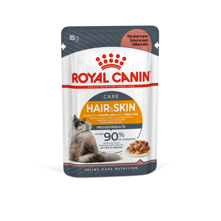 Royal Canin Hair & Skin Gravy (INTENSE BEAUTY) (WET FOOD - Pouches) 12x85g