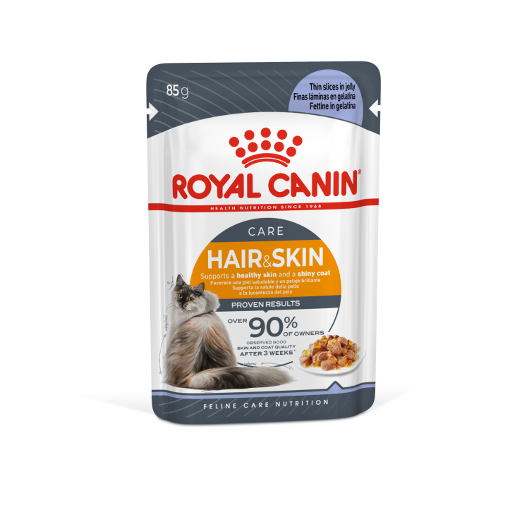 Royal Canin Hair & Skin Jelly (INTENSE BEAUTY) (WET FOOD - Pouches) 12x85g