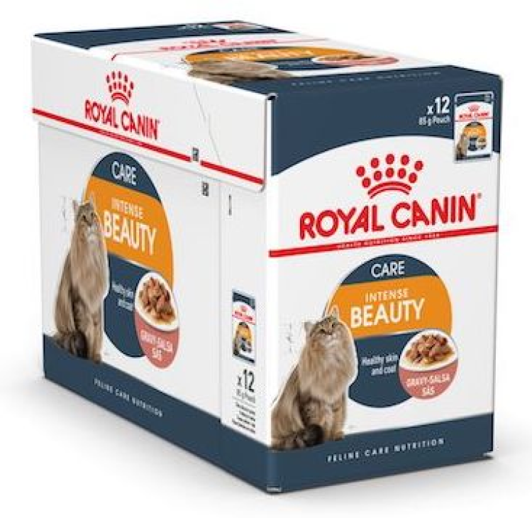 Royal Canin Hair & Skin Gravy (INTENSE BEAUTY) (WET FOOD - Pouches) 12x85g