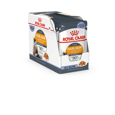 Royal Canin Hair & Skin Jelly (Wet Food - Pouches) 12 x 85 g