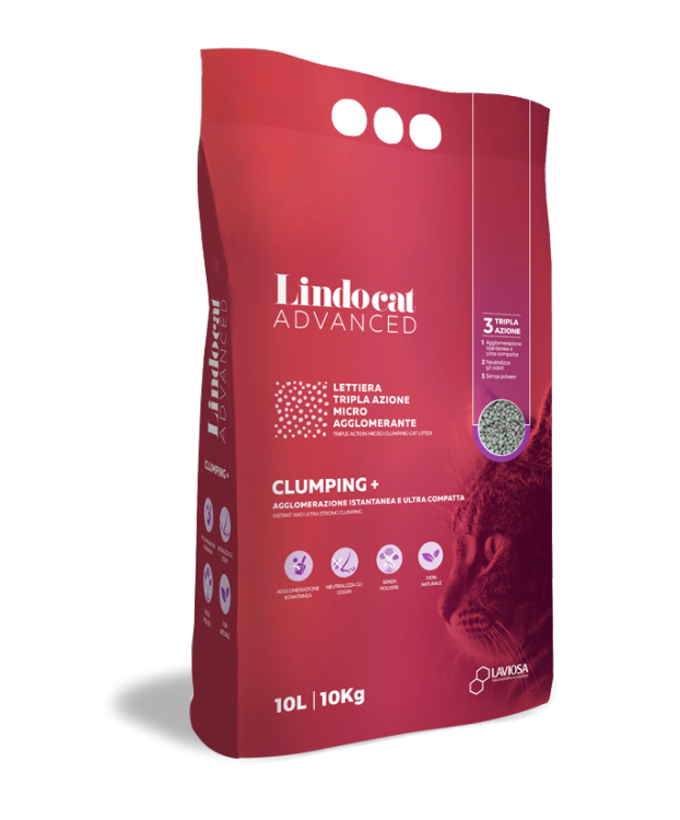 Natural Bentonite Lindocat Advanced Clumping + 10 L (Fragrance Free)