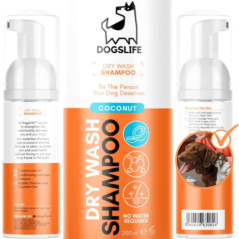 DogsLife Drywash Coconut Dog Shampoo 200ml