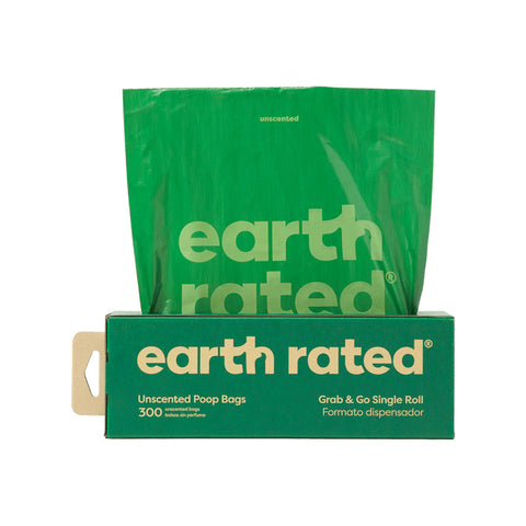 Earth Rated Dog Poop Bags – Bulk Single Roll ( 300 Bags)