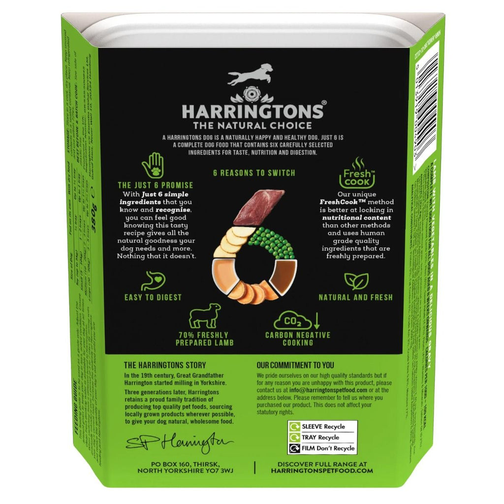Harringtons Just 6 Lamb Grain Free Adult Wet Dog Food 380g