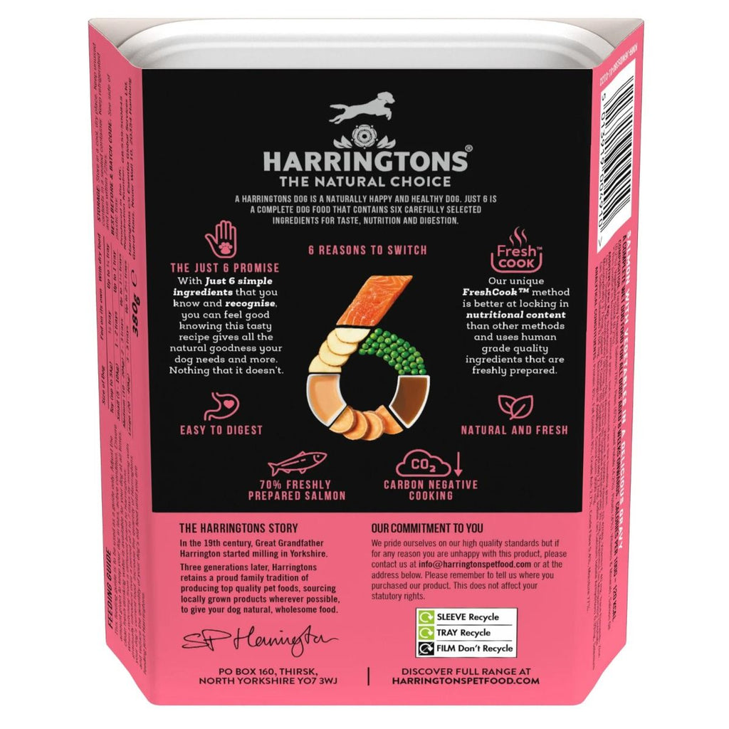 Harringtons Just 6 Salmon Grain Free Adult Wet Dog Food 380g