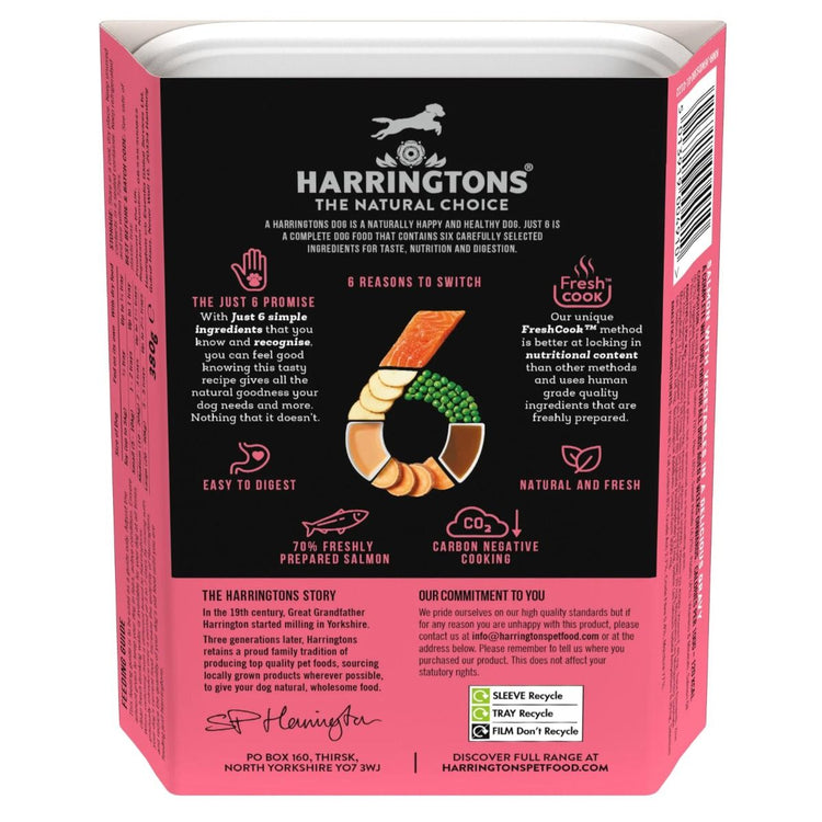Harringtons Just 6 Salmon Grain Free Adult Wet Dog Food 380g