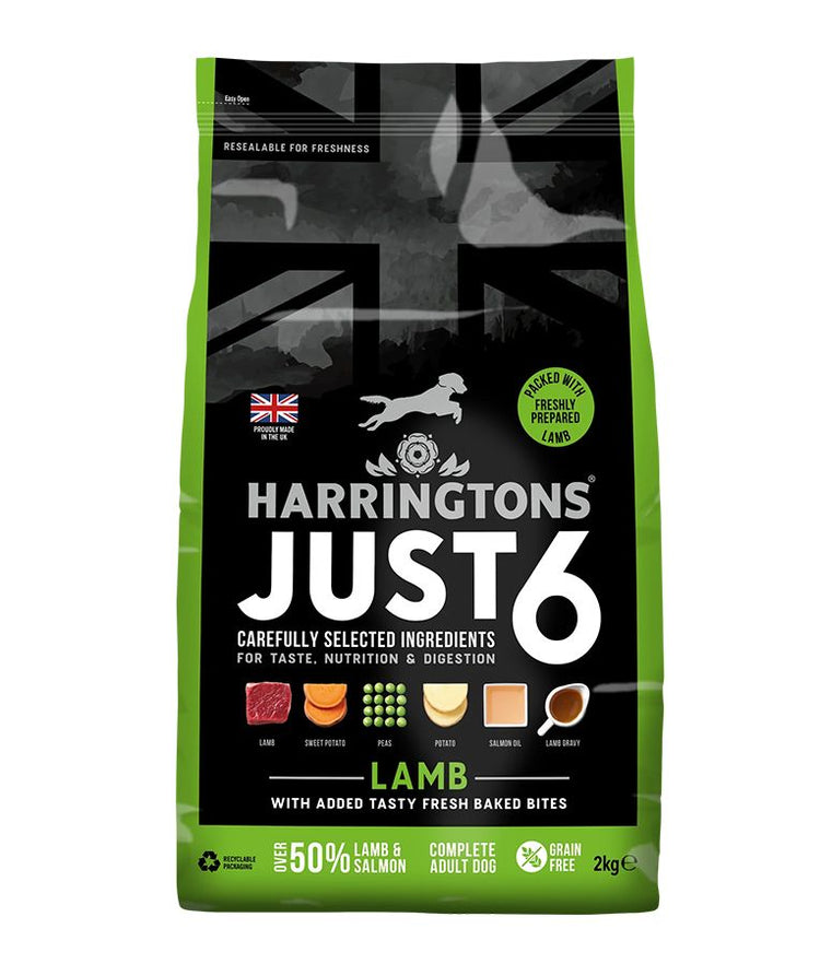Harringtons Just 6 Lamb Grain Free Adult Dry Dog Food