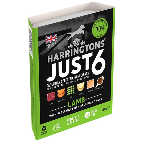 Harringtons Just 6 Lamb Grain Free Adult Wet Dog Food 380g