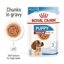 Royal Canin Medium Puppy (WET FOOD - Pouches) 10 x 140g