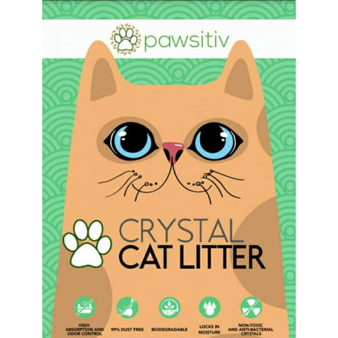 Pawsitiv Premium Silica Crystal Gel Litter for Cat - Lemon