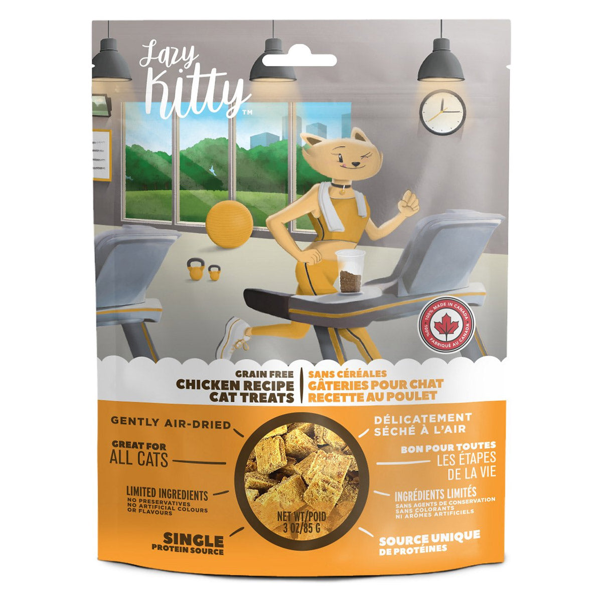 Lazy Kitty Air-Dried Grain-Free Cat Treats  Chicken Recipe 3oz / 85gm