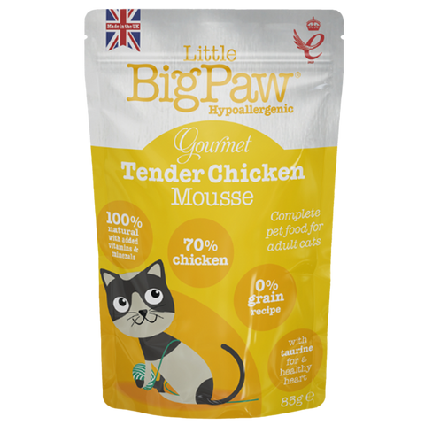 Little BigPaw Gourmet Tender Chicken Mousse Wet Cat Food 85g