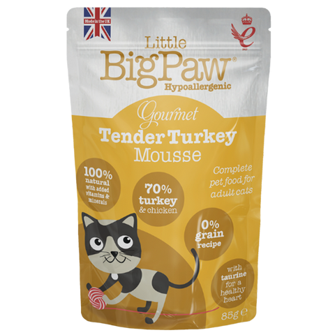 Little BigPaw Gourmet Tender Turkey Mousse Wet Cat Food 85g