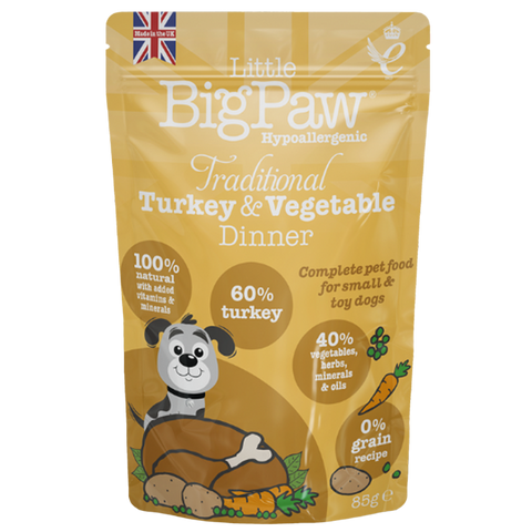 Little BigPaw Traditional Turkey & Vegetable Dinner Wet Dog Food 150g