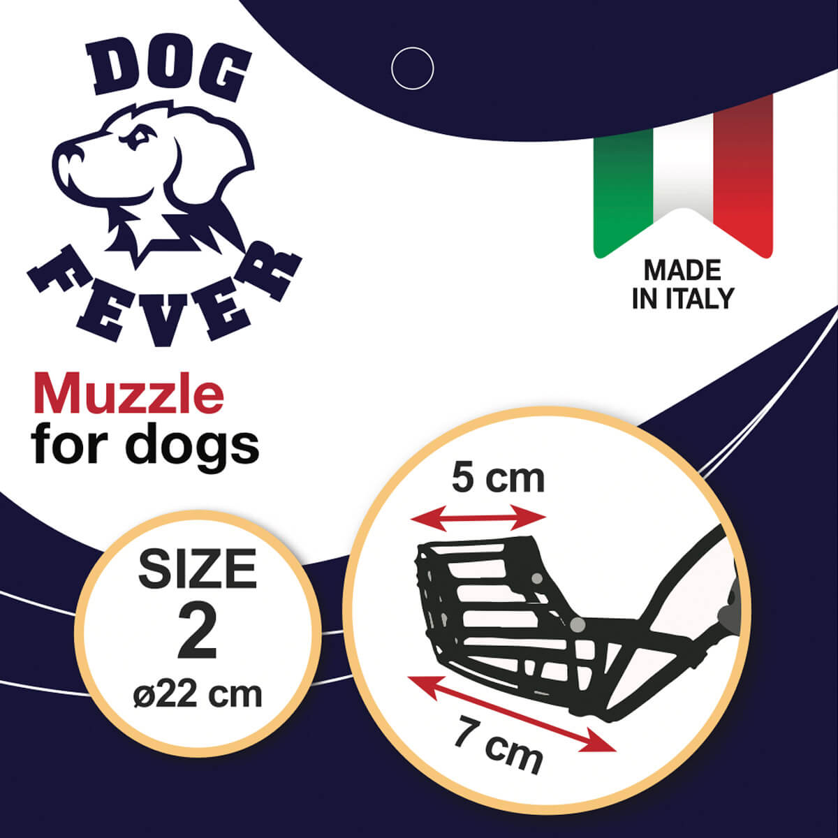 Dog Fever Plastic Dog Muzzle with Nylon Strap