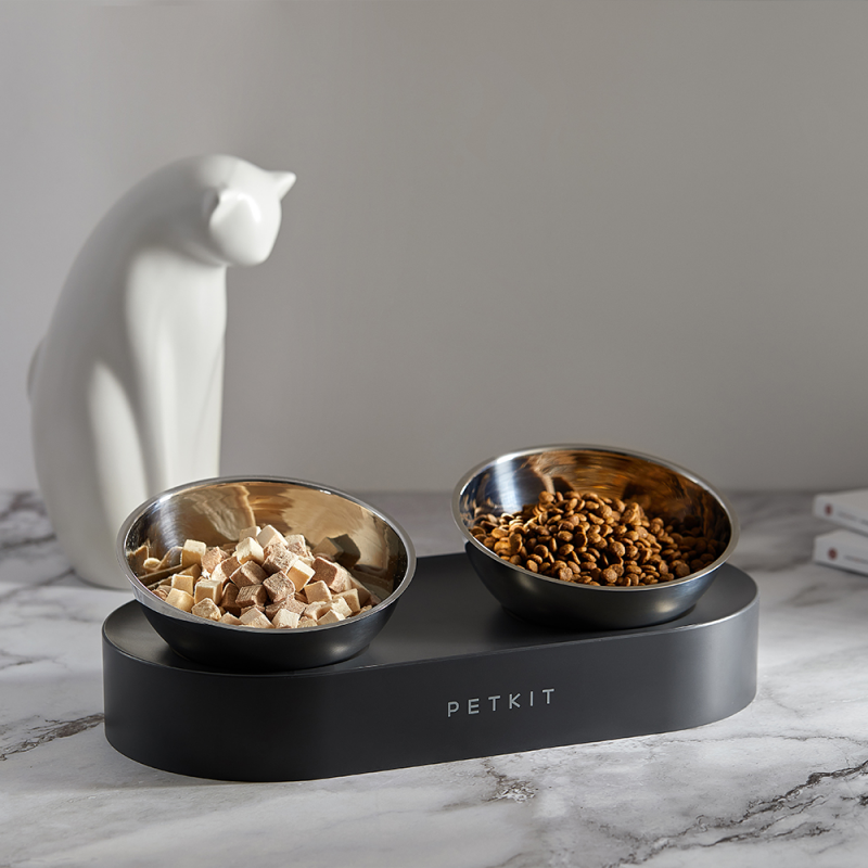 PETKIT FRESH NANO "DOUBLE" CAT & DOG ADJUSTABLE FEEDING BOWL - METAL/STAINLESS STEEL - 0