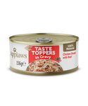 Applaws Taste Toppers Wet Dog Food 156g Tin - 156 G, Gravy Chicken with Beef