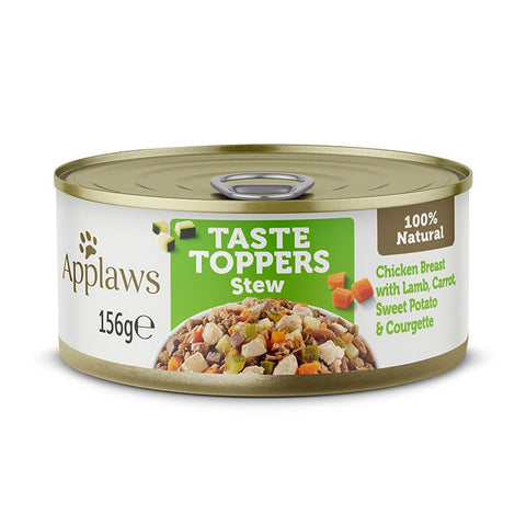 Applaws Taste Toppers Wet Dog Food 156g Tin - 156 G, Stew Chicken with Lamb & Vegetables