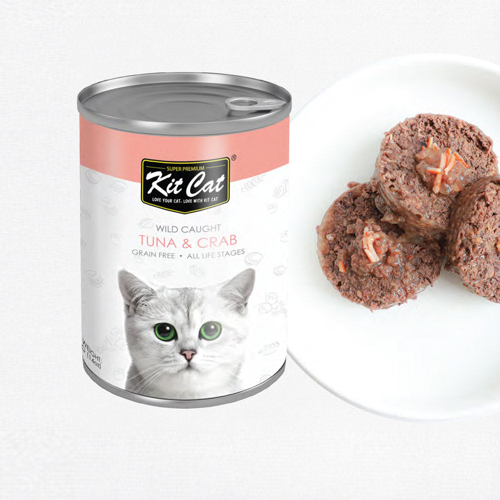 KitCat Wild Caught Tuna with Crab Canned Cat Food 400g - 0