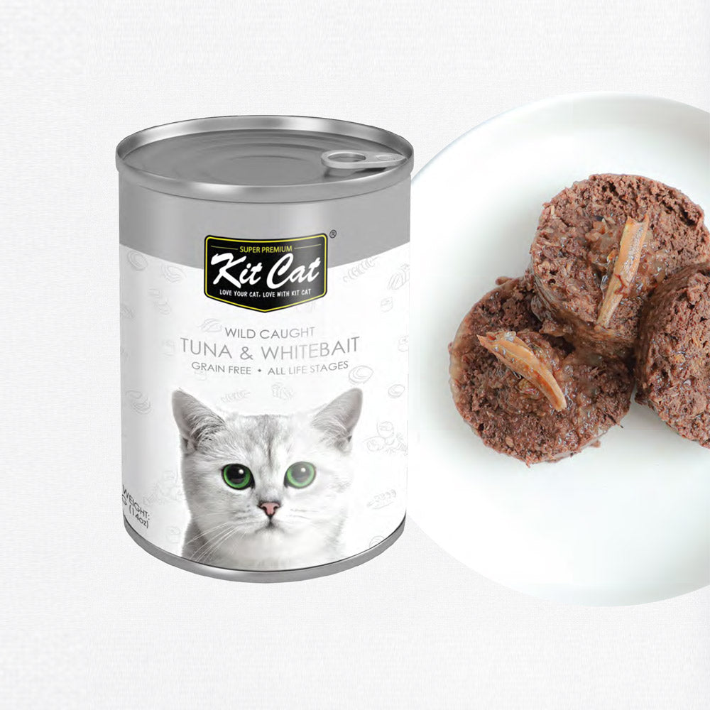 KitCat Wild Caught Tuna with Whitebait Canned Cat Food 400g - 0