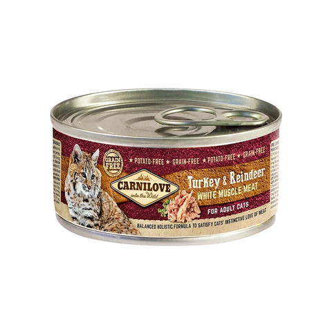 Carnilove Turkey & Reindeer for Adult Cats (Wet Food Cans)x100g