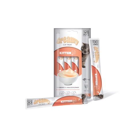 M-PETS Creamy with Functions – Cat treat – Kitten – Tuna & Chicken 4x15g (60g)