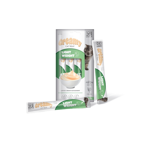 M-PETS Creamy with Functions – Cat treat – Light weight – Codfish & Chicken 4x15g (60g)