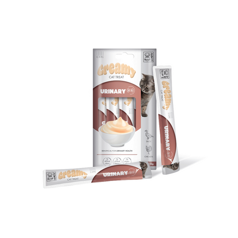 M-PETS Creamy with Functions – Cat treat – Urinary – Duck & Chicken 4x15g (60g)