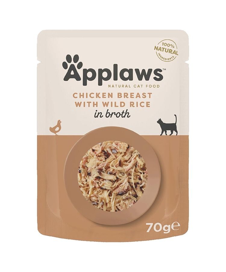Applaws Chicken with Wild Rice in Broth Wet Cat Food 70g Pouch - Image 4