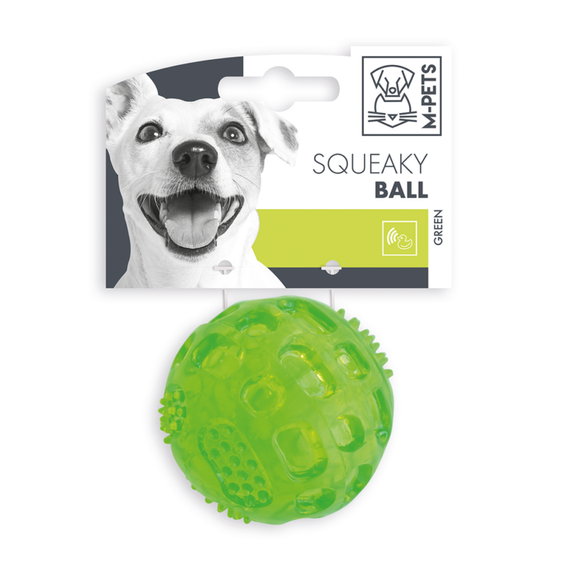 M-PETS Squeaky Ball Dog Toy Green